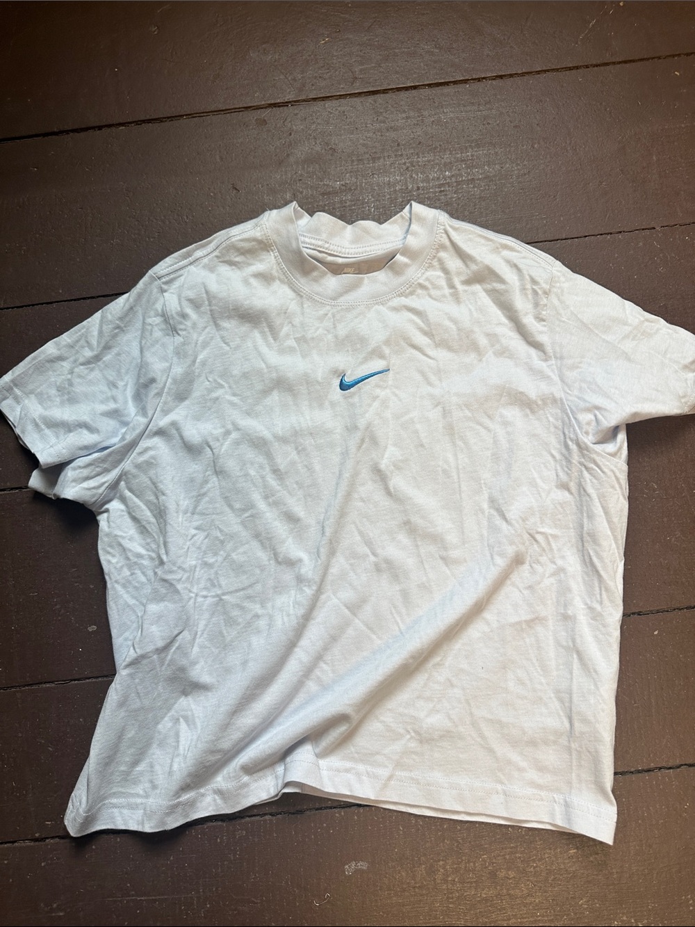 Nike Light Blue Short-Sleeve Tee with Blue Swoosh
